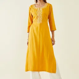Soch Notched Neck Floral Embroidered Kurta-picture-31