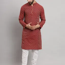 Latest Chikan Garments Geometric Woven Design Straight Kurta-picture-11