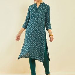 Soch Geometric Printed Kurta-image-17