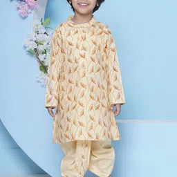 Sethukrishna Boys Floral Printed Mirror Work Kurta-picture-20