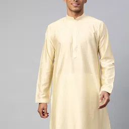 MANQ Embroidered Mandarin Collar Straight Kurta-image-12