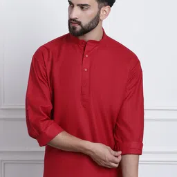 SOJANYA Mandarin Collar Straight Kurta-image-69