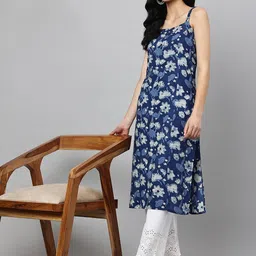Ashlee Floral Printed Shoulder Straps Kurta-26