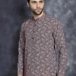 Anouk Paisley Printed Mandarin Collar Short Kurta-image-84