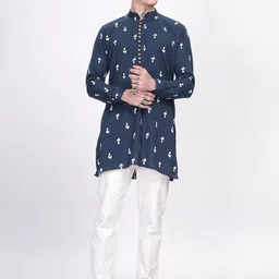 Anouk Men Motif Butta Embroidered Mid Length Kurta-48