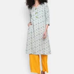 V-Mart Floral Printed Floral Cotton Kurta-image-91