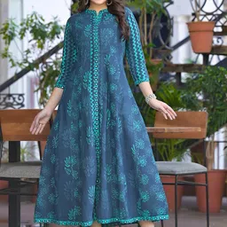 Ramas Floral Printed Cotton Ethnic Dress-picture-21