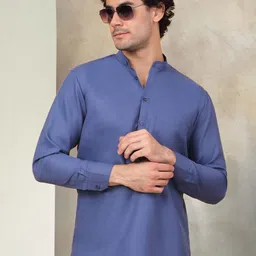 Jompers Mandarin Collar Long Sleeves Short Kurta-image-93