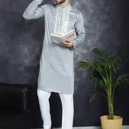 Jompers Mandarin Collar Embroidered Thread Work Kurta-picture-46