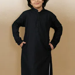 Sanwara Dapper & Dazzling Boys Embroidered Thread Work Cotton Kurta-48