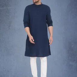even Men Striped Thread Work Kurta-image-47