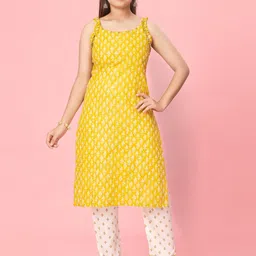 BAESD Girls Ethnic Motifs Printed Cotton A-Line Kurta-image-10