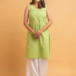 SUTI Ethnic Motifs Printed Pure Cotton Kurta-picture-35