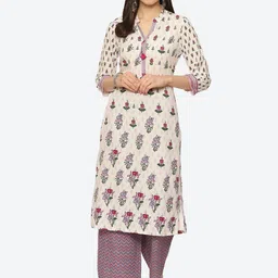 Rangriti Women Ethnic Motifs Printed Thread Work Kurta-picture-42