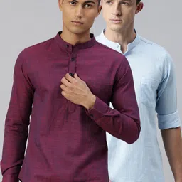 Kryptic Men Pack of 2 Cotton Kurta-picture-26