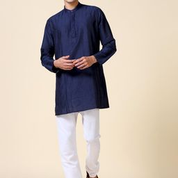TATTVA Ethnic Motifs Embroidered Mandarin Collar Thread Work Straight Kurta-picture-13