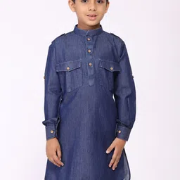 TABARD Boys Blue Kurta-image-66