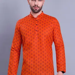 SHIWAM ETHNIX Ethnic Motifs Printed Mandarin Collar Straight Kurta-image-61