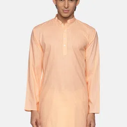 Sethukrishna Men Peach-Coloured Cotton Kurta-picture-33