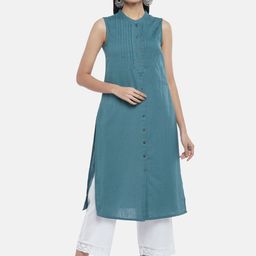 RANGMANCH BY PANTALOONS Blue Solid Kurta-picture-48