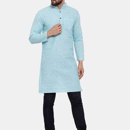 Sayesha Men Blue Pure Cotton Kurta-image-43