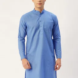 Jompers Men Blue Kurta-image-89
