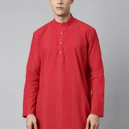 TATTVA Men Solid Pure Cotton Kurta-picture-41