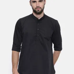 Cross Court Mandarin Collar Cotton Straight Kurta-58