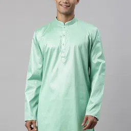 TATTVA Men Green Thread Work Kurta-image-82