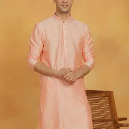 SHRESTHA BY VASTRAMAY Mandarin Collar Long Sleeves Straight Kurta-picture-14