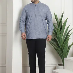 SOJANYA PLUS Geometric Embroidered Pure Cotton Kurta-image-26