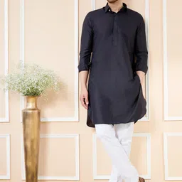 See Designs Shirt Collar Cotton Pathani Kurta-picture-30