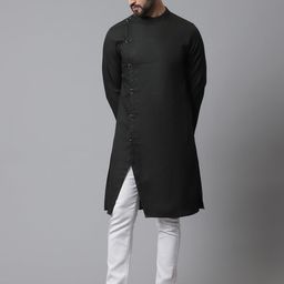 even Men Green Cotton Kurta-image-19