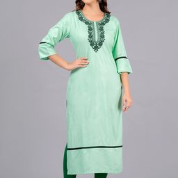 Bachuu Yoke Design Thread Work Kurta-image-30