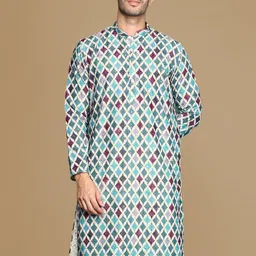 Sanwara Ethnic Motifs Printed Sequinned Mandarin Collar Straight Kurta-picture-17