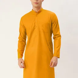 Jompers Men Mustard Yellow Kurta-picture-15