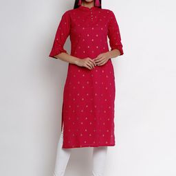 Bhama Couture Ethnic Printed Mandarin Collar Kurta-image-8