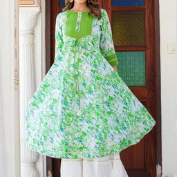 KALINI Tie & Dye Printed Anarkali Kurta-29