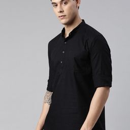 THE SOUL PATROL Band Collar Pure Cotton Straight Kurta-image-60