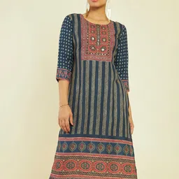 Soch Striped Sequined Straight Kurta-picture-28
