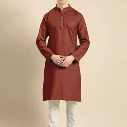 Anouk Mandarin Collar Cotton Straight Kurta-picture-45