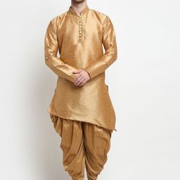 Benstoke Men Brown Asymmetric Kurta-58