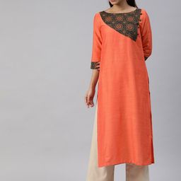 Swishchick Ethnic Motifs Yoke Design Kurta-image-7