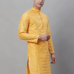 SOJANYA Geometric Embroidered Thread Work Silk Cotton Kurta-picture-41