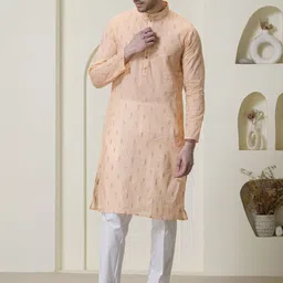Satwaa Men Ethnic Motifs Thread Work Kurta-image-65