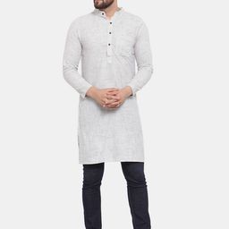 Sayesha Men Grey Woven Design Kurta-image-33