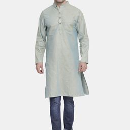 Sayesha Men Grey Cotton Kurta-image-25