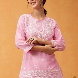 ADA Women Ethnic Motifs Embroidered Thread Work Kurti-image-36
