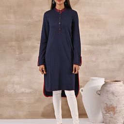 Lakshita Thread Work Denim Kurti-image-53