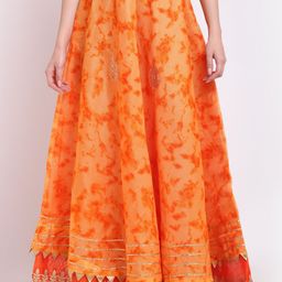 SOUNDARYA Printed Pure Cotton Maxi Skirt-image-73